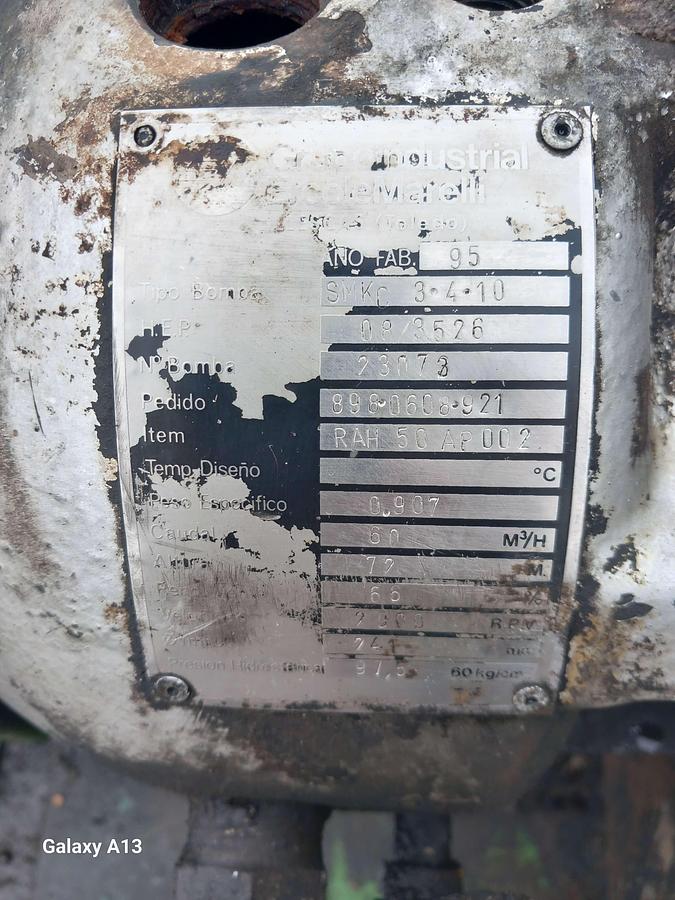 Used Motor com bomba Ercolemarelli SMKC3-4-10