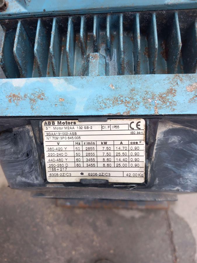 Used Ventilador com motor elétrico 7,5 Kw