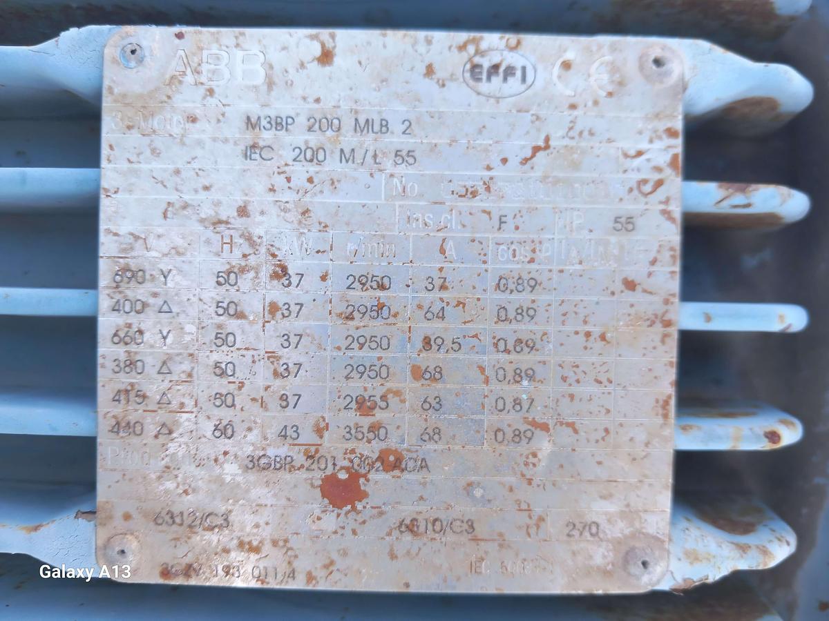 Used 2007 Motor com bomba KSB CPKN- C1 080-200