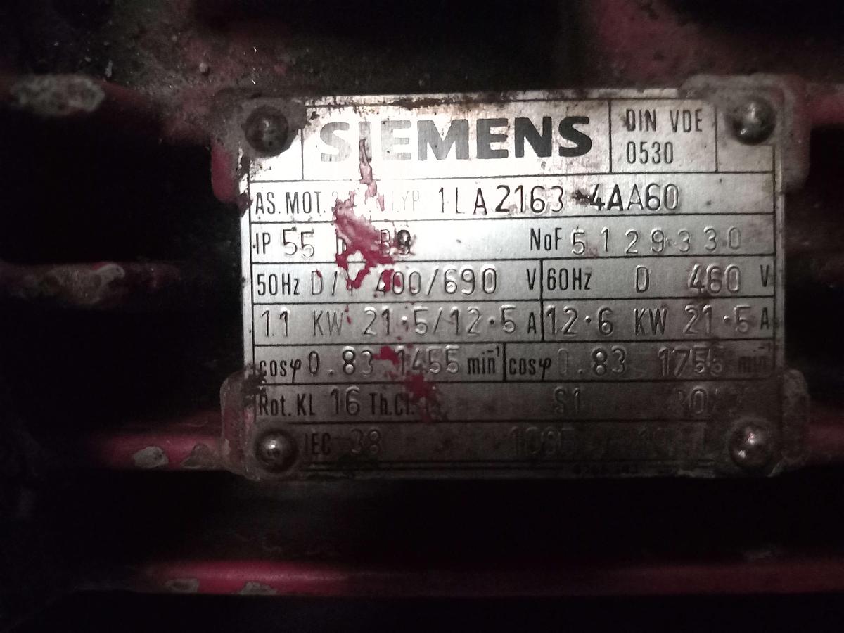 Used Motor elétrico industrial Siemens 15 CV