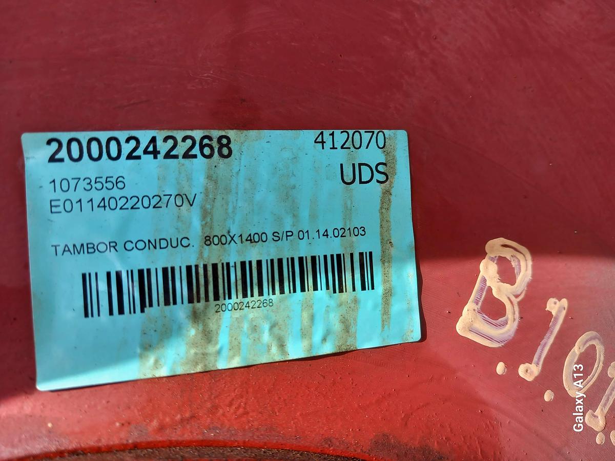Used Tambor de acionamento emborrachado nervurado 800 x 1400 