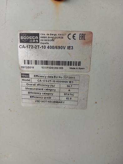Used Ventilador Sodeca CA-172-2T-10