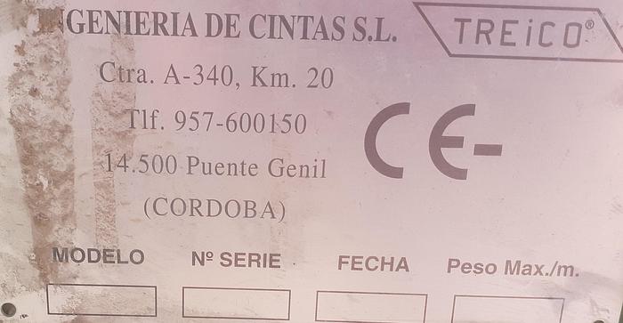 Used Tapete transportador 14mt