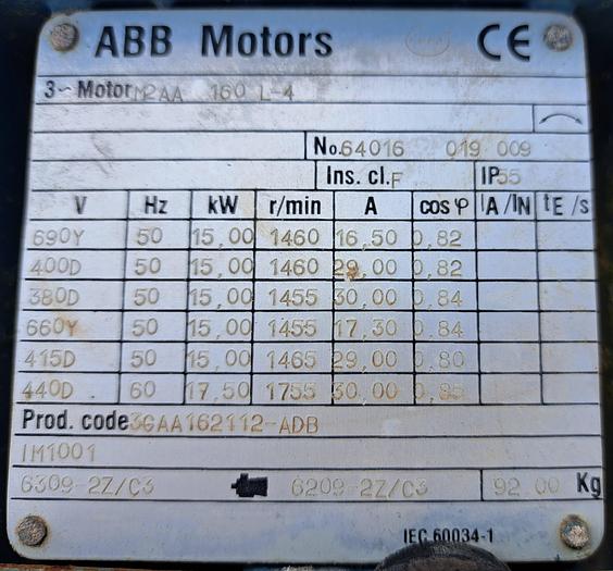 Usado Ventilador de 15 Kw