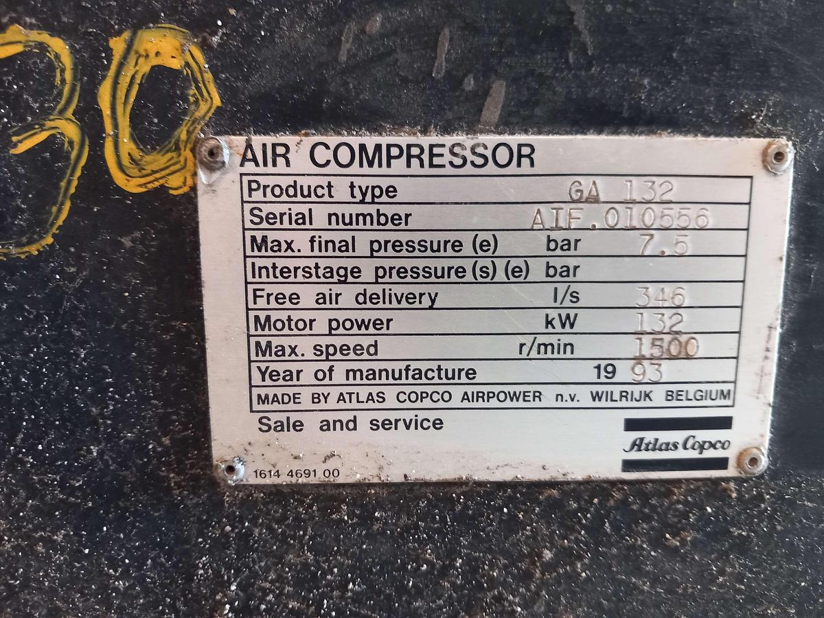 Used Compressor Atlas Copco GA132