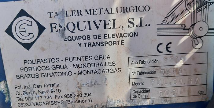 Used Guincho elétrico de bandeira de 500 kg