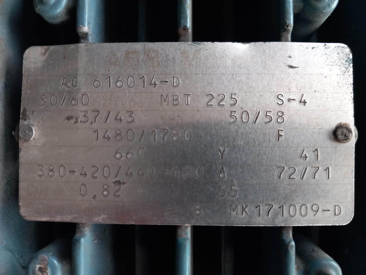 Used Motor elétrico industrial ABB AC 616014-D