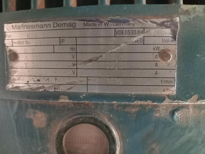 Used Motor com redutora DEMAG