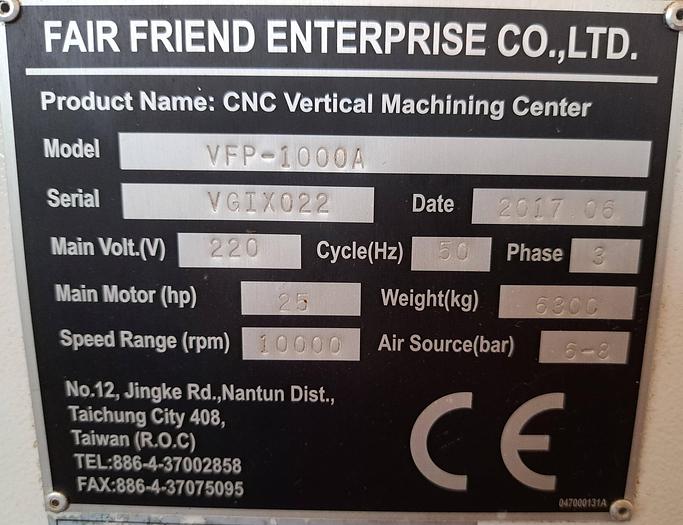 Usado CNC Centro de maquinação vertical VFP-1000