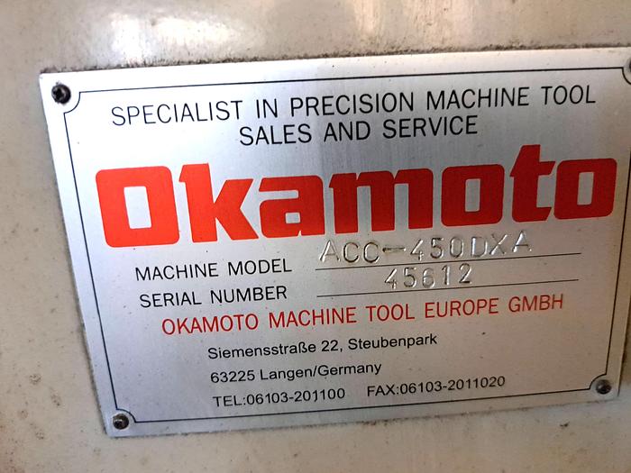 Used Retificadora OKAMOTO 450 DX