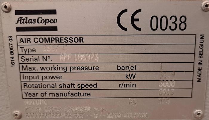 Usado Compressor Atlas Copco ZS 37
