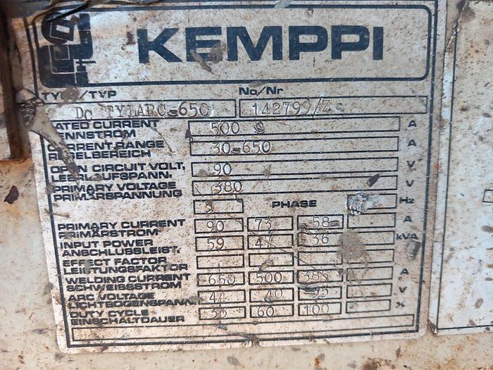 Usado Máquina de soldar KEMPI tylarc 650