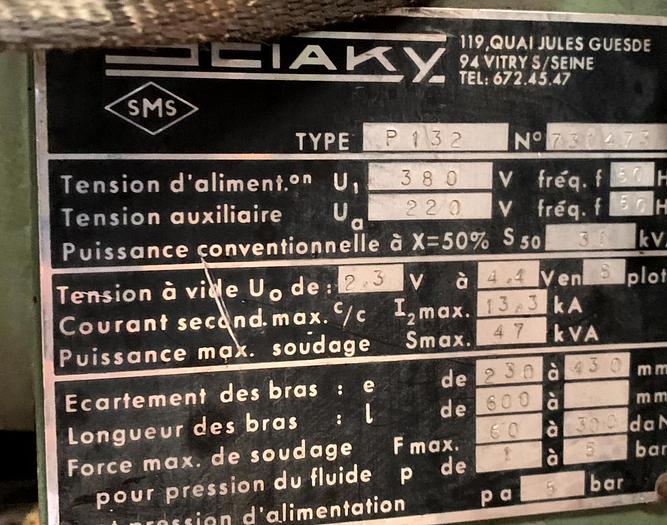Usado Máquina de soldar por pontos Sciaky