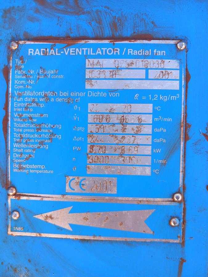 Used Filtro de mangas Hellmich EED 10000