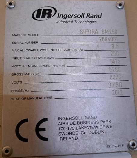 Usado Ingersoll Rand Sierra SM 250