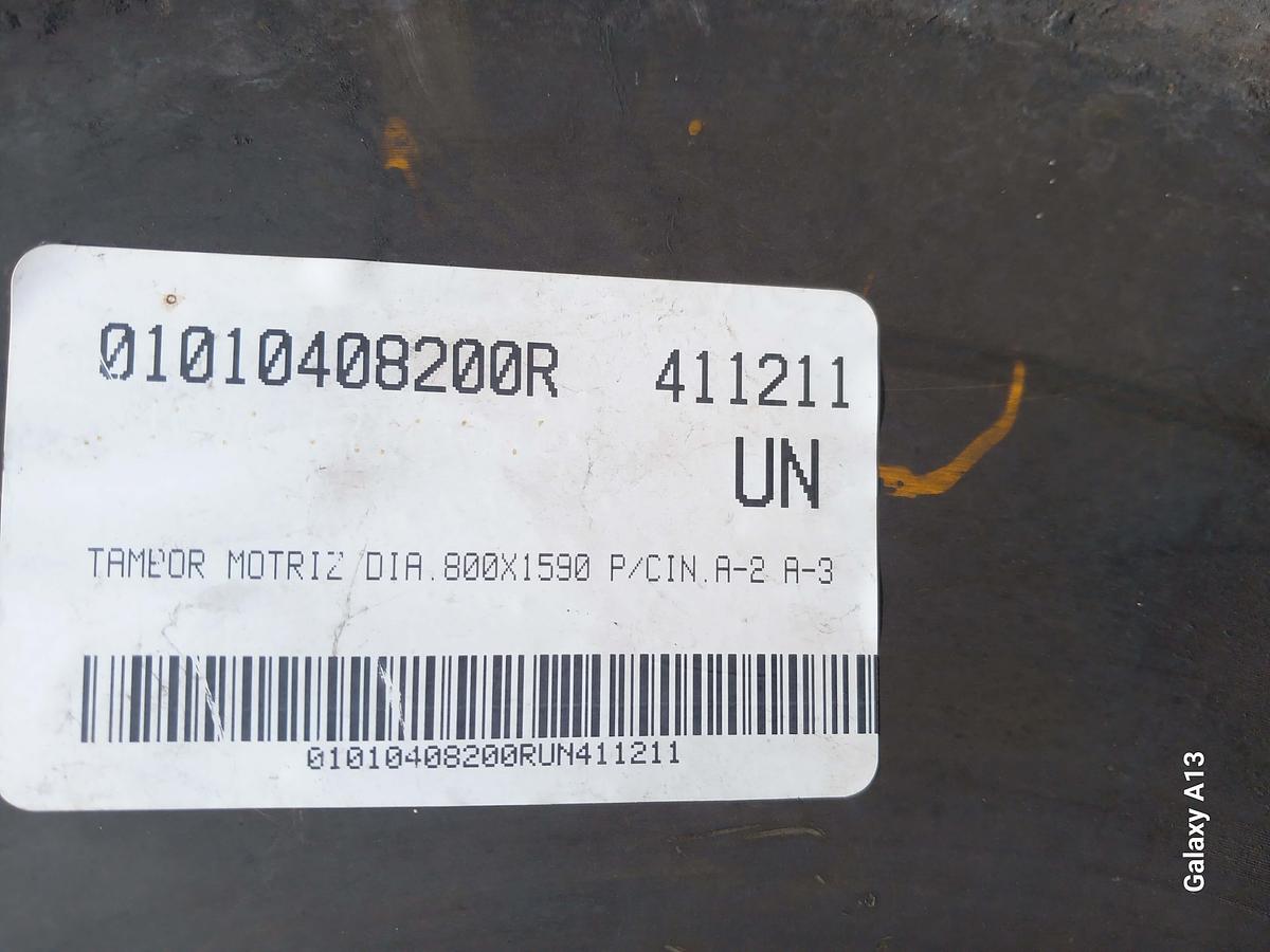 Used Tambor de acionamento emborrachado nervurado 800 x 1600 