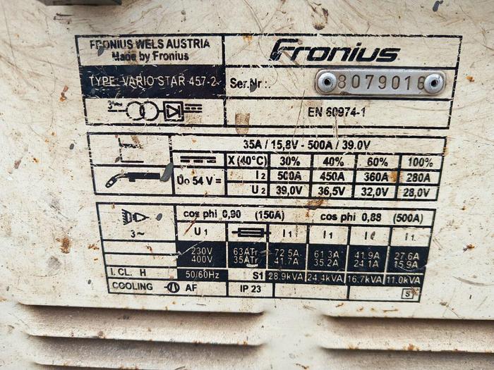 Usado Máquina de soldar FRONIUS Vario Star 457-2