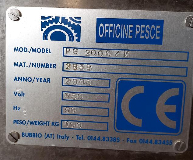 Used Capsulador de Rosca semi-automático OFFICINE PESCE PG2000/V