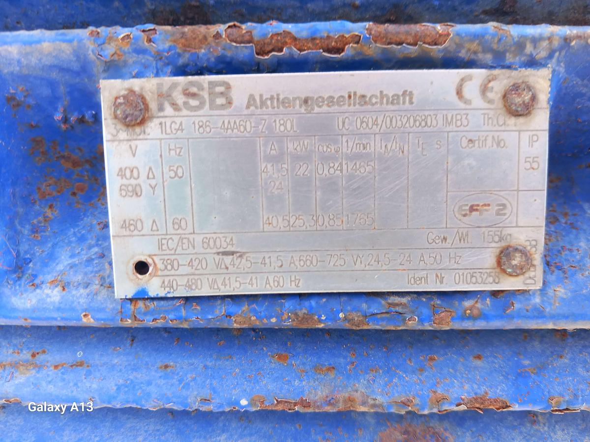 Used Motor KSB 1LG44A60-2 180 L