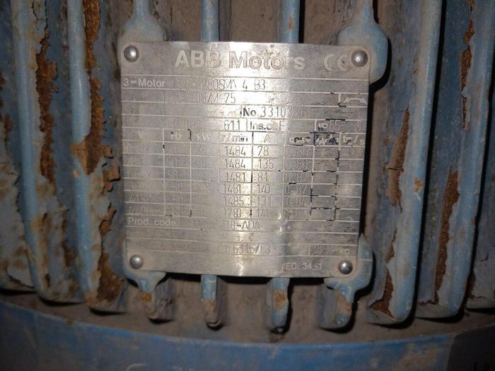 Used ABB Motors 75kW M2BA 280S MA4