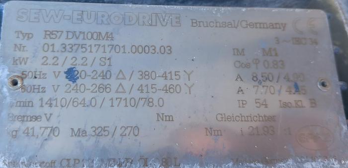 Used Transportador de rosca / sem-fim de 3,5 mt