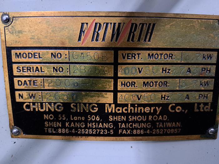 Used Fresadora Fortworth G450B