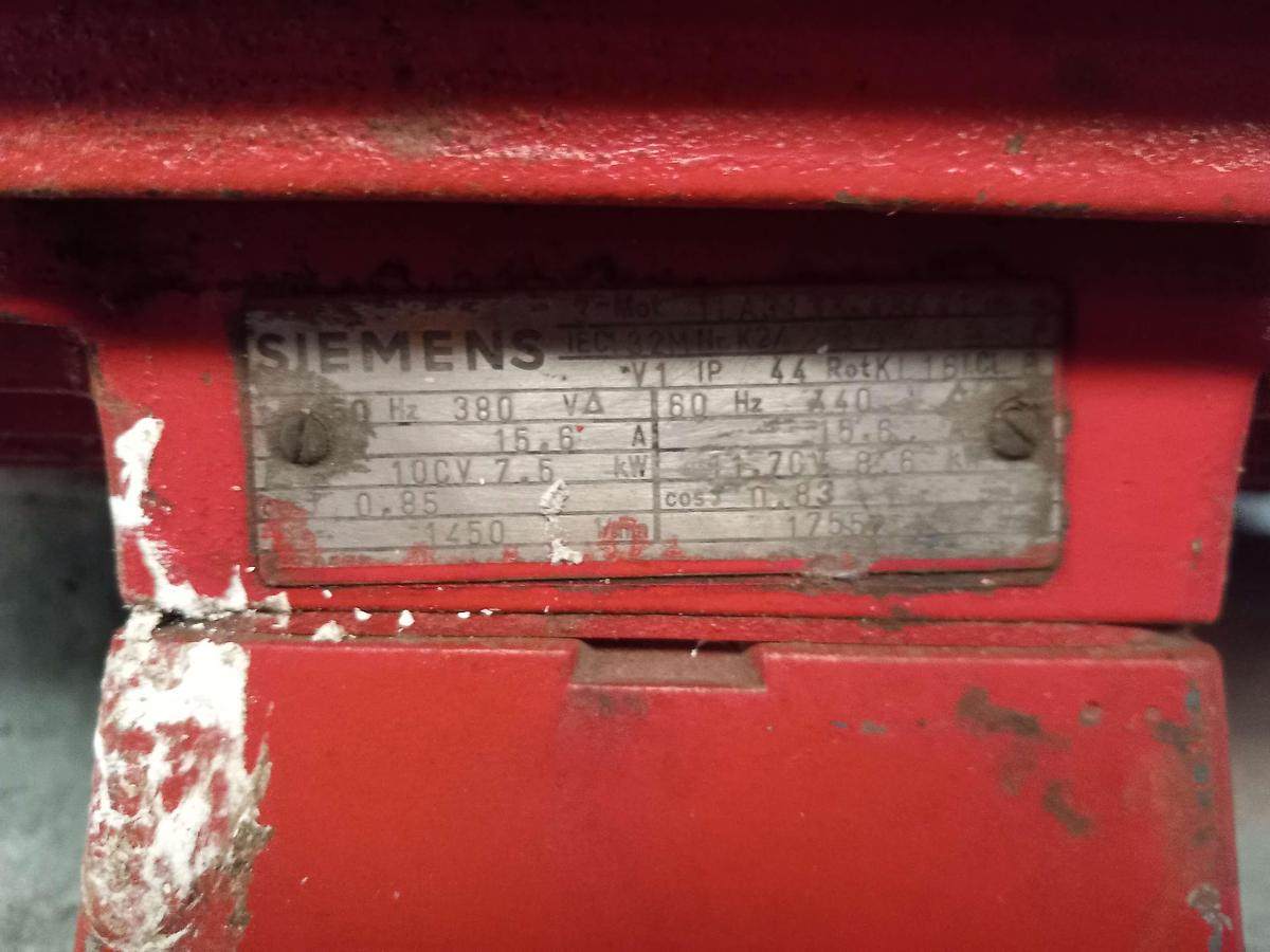 Used Motor elétrico industrial Siemens 10 CV