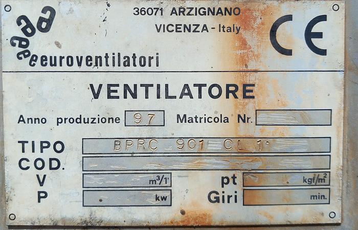 Used Euroventilatori BPRC 901CL 32 kw