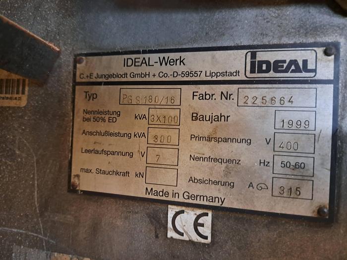 Used Máquina de soldar painéis IDEAL WERK PGS 180/16