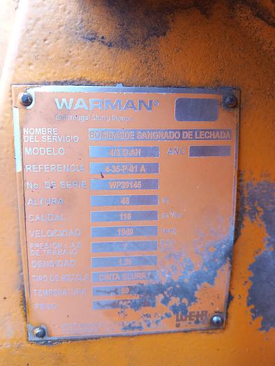 Used Motor & pump Warman 4/3 D-AH