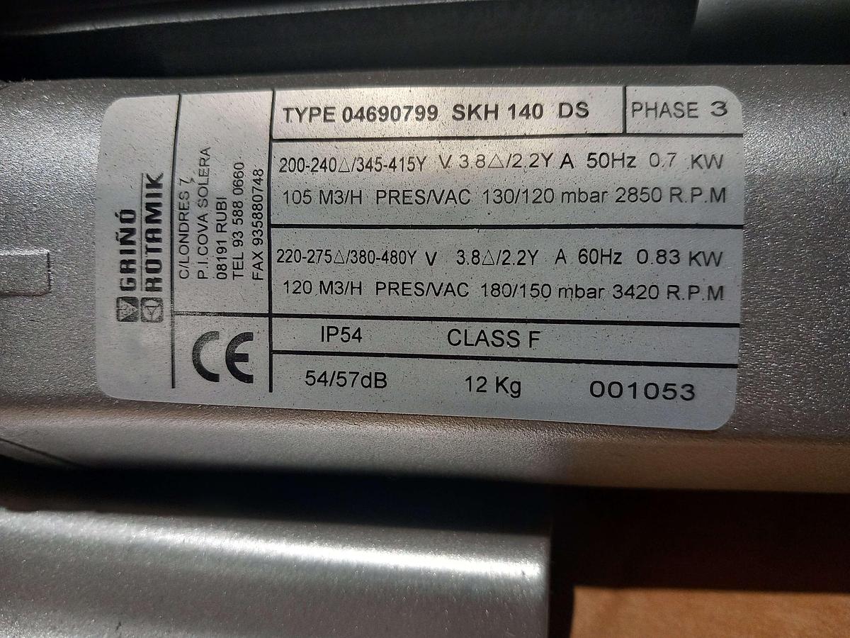 Used Ventilador de duplo Grino Notamik SHK 140 DS