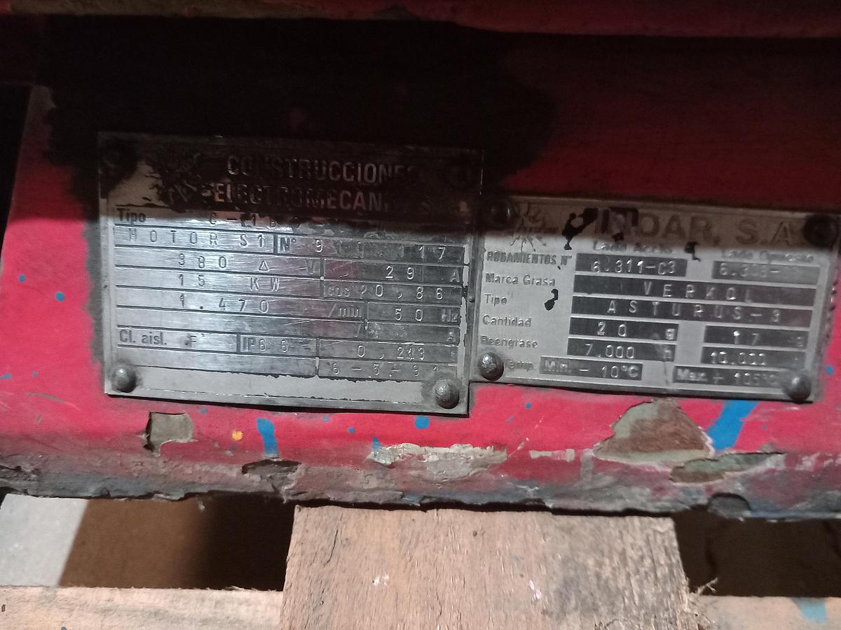 Used Motor elétrico industrial INDAR 20 CV