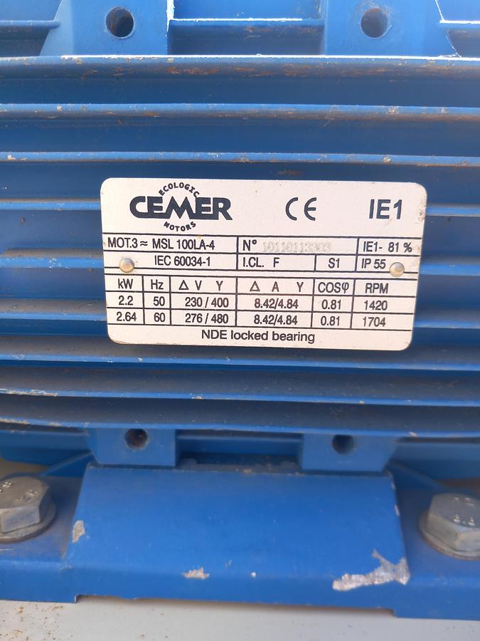 Used Ventilador SODECA de 2,2 Kw