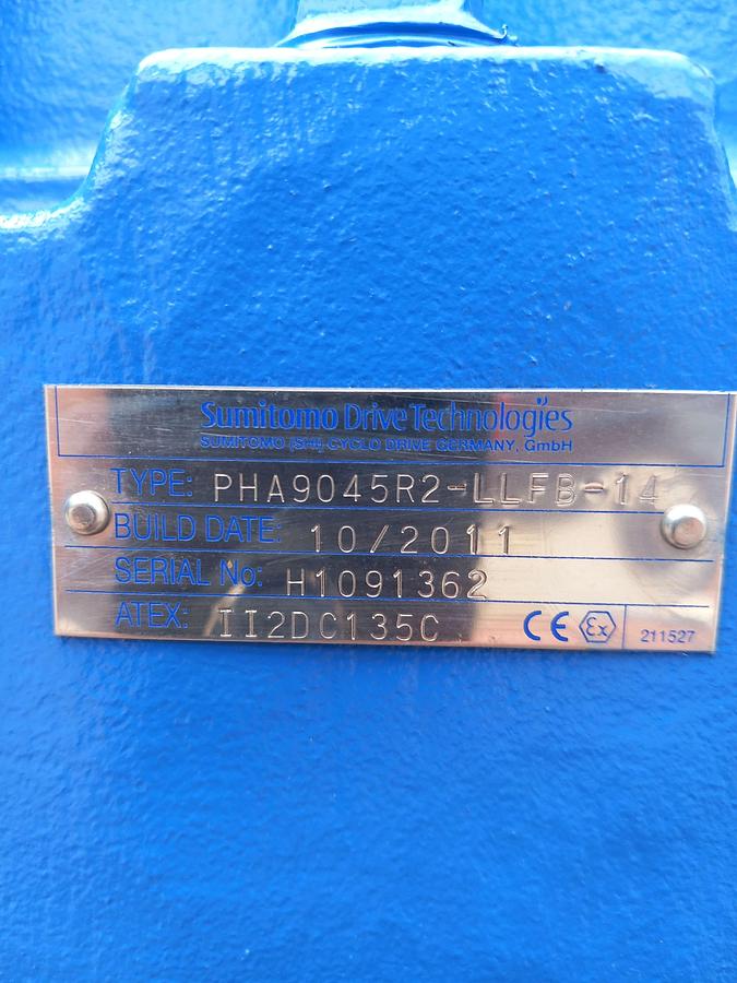 Used Motor com caixa redutora Sumitomo Drive PHA90 45R2-LLFB-14