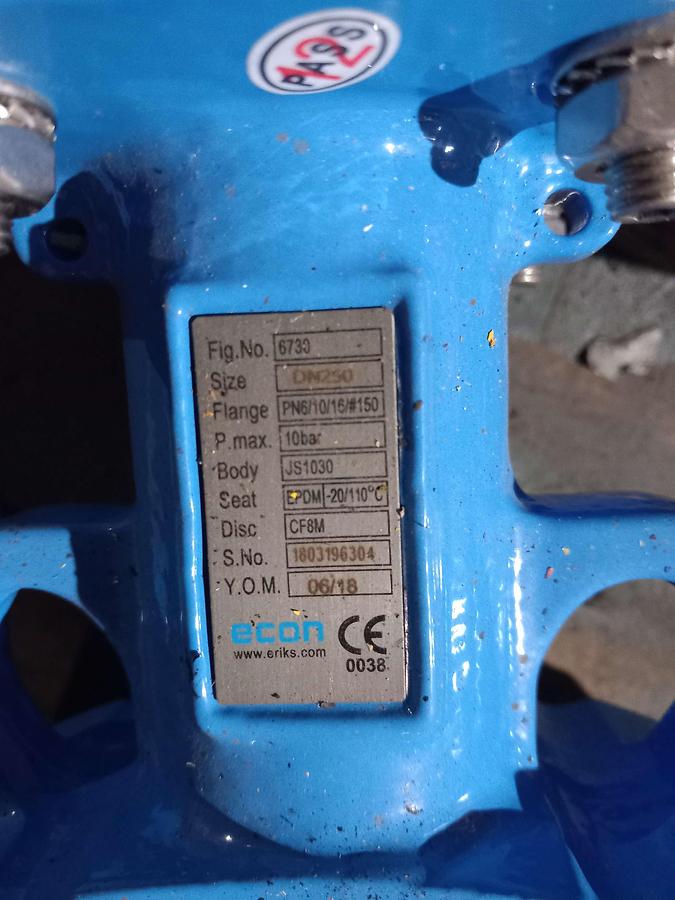 Used 2018 Valvula borboleta manual Ecom DN-250