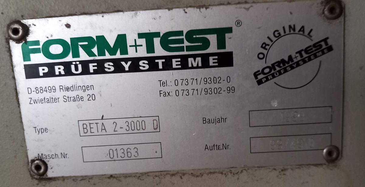 Used Prensa hidráulica Form + Test Beta 2-3000D