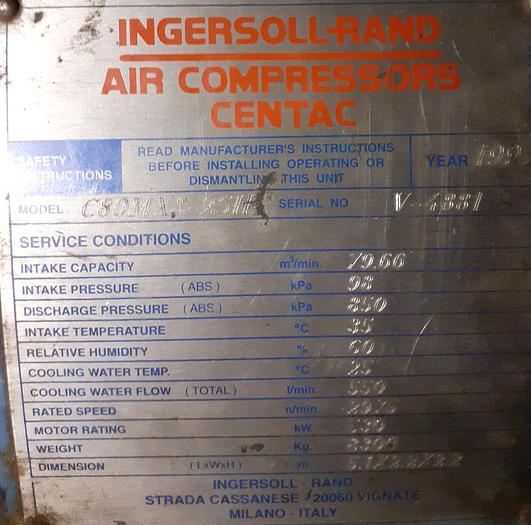 Usado Indersoll Rand C80MX3 - 2SH