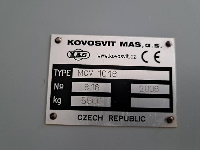 Used Centro de maquinação vertical de 3 eixos MAS MCV 1016 QUICK