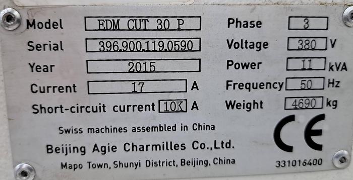 Used Electroerosão Agie Charmiles EDM CUT 30P