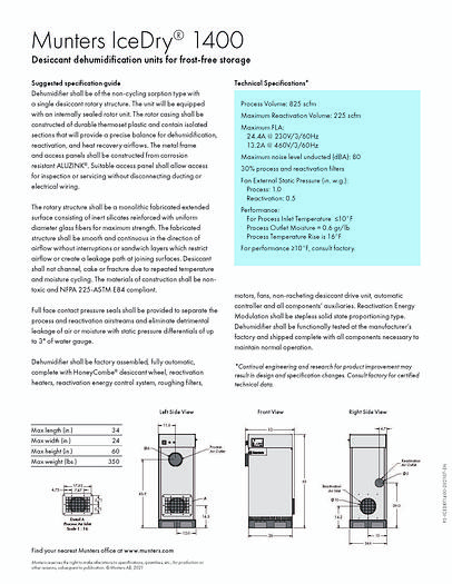 Usado Filtro de ar / desumidificador MUNTERS