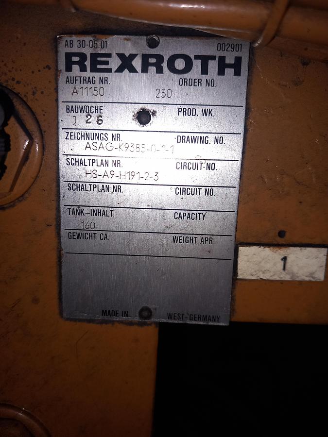 Used Centralina hidraulica Rexroth J 26