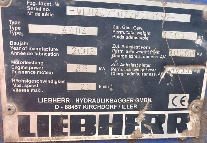 Usado Liebherr A904