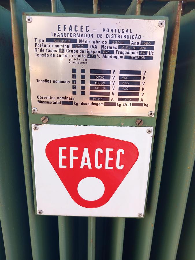 Used Transformador de eletricidade EFACEC de 500 Kva