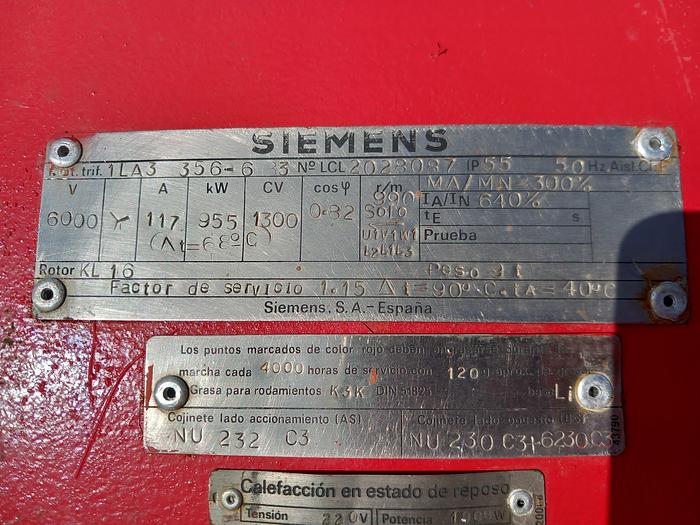 Used Motor elétrico Siemens 1LA 356-6