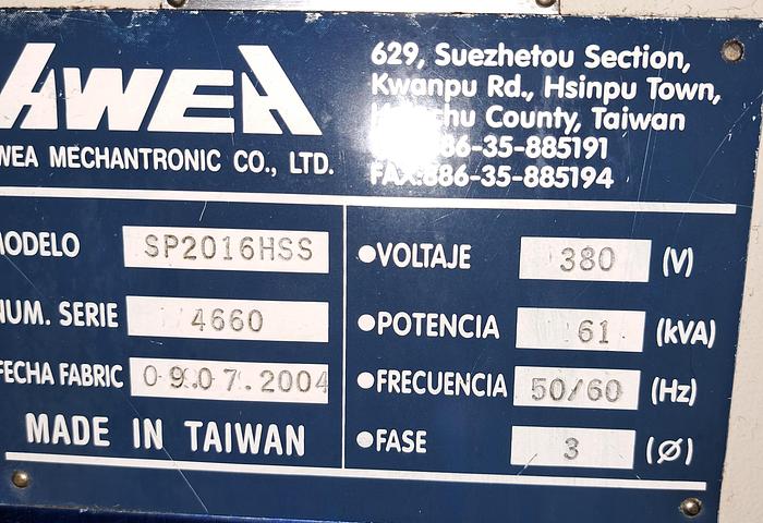 Usado 2004 Awea SP2016 HSS