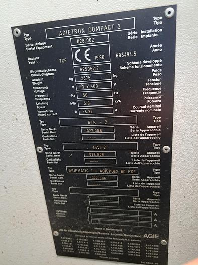 Usado AGIE AGIETRON COMPACT 2