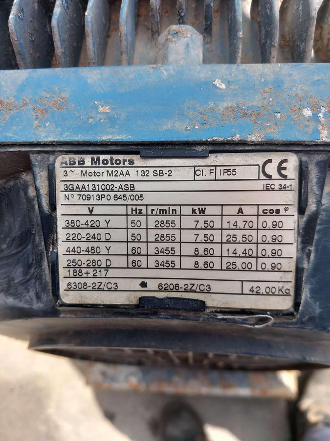 Used Ventilador com motor elétrico 7,5 Kw