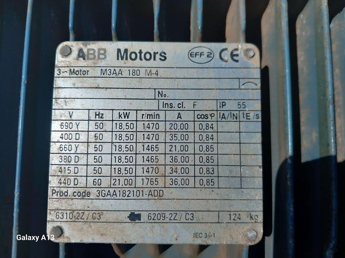 Used Motor elétrico ABB M3AA180 M-4