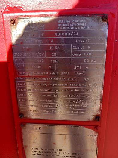 Used Motor elétrico BBC QWG 630 TD4