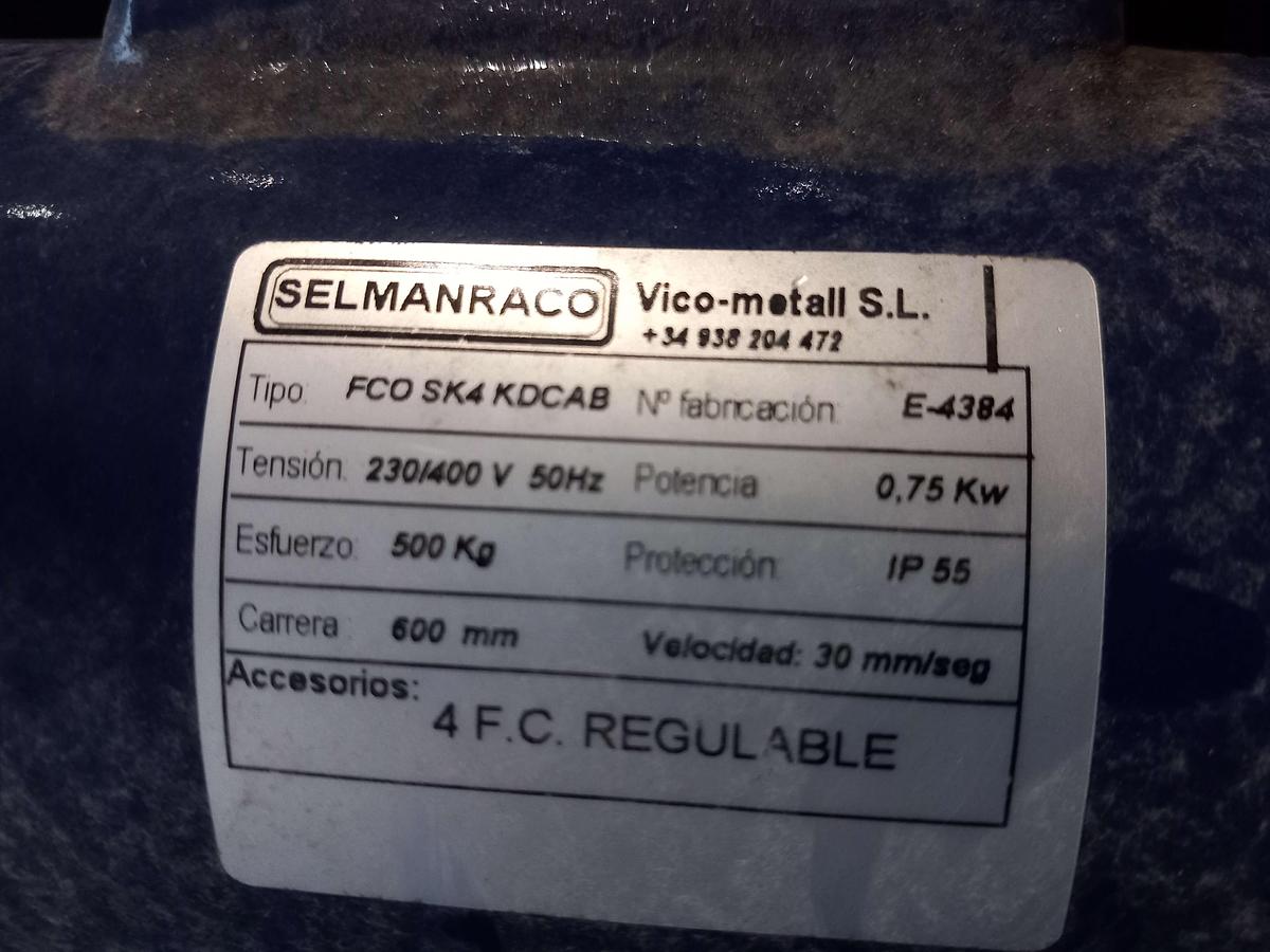 Used 2010 Macaco cilindro eletrico Selmanraco FCO SK4 HDCAB